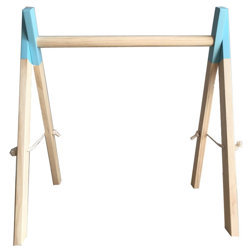 Nordic Houten Baby Gym Accessoires & Play Gym Rammelaar Speelgoed Set Frame Nursery Decor Montessori Sensory Speelgoed Babyrammelaars Beste: Blue