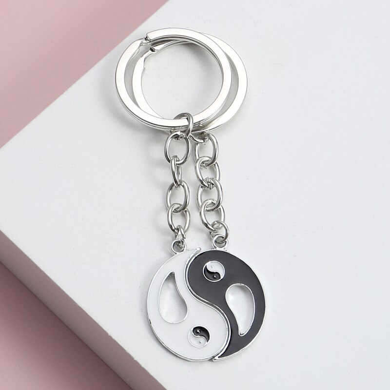 Yin Yang Tai Chi Sleutelhanger Bff Beste Vrienden Paar Bijpassende Sets Voor Vrouwen Mannen Sleutelhanger: E3356