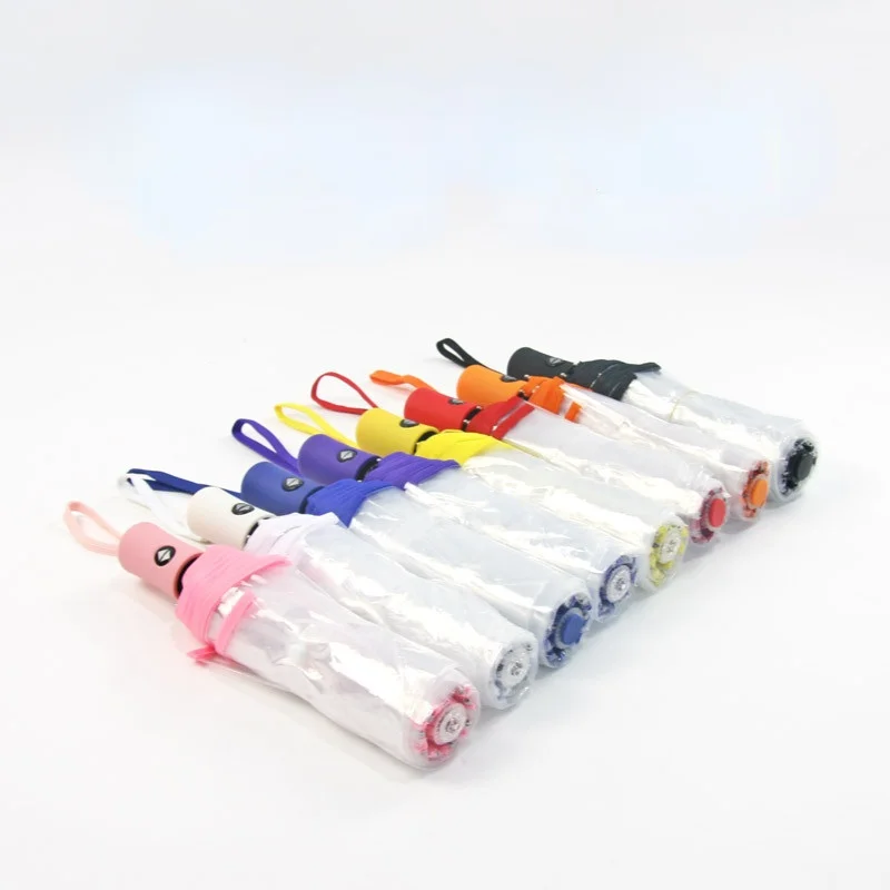 Svart automatiskt vindtätt transparent auto - hopfällbart paraply för män och kvinnor utomhusresor affärsbil parasoll