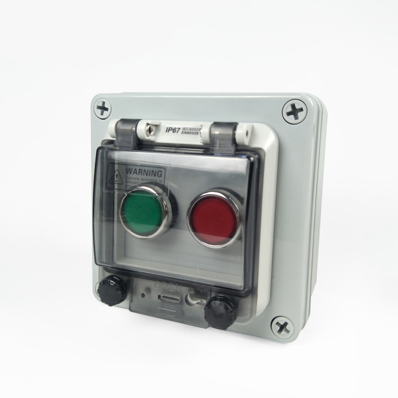 ABS Plastic IP67 Waterproof Junction Boxes Red Green Push Button switch DIY Control Box Connection Electric Enclosure Case: Orange