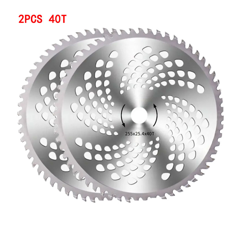 40T/60T/80T 10 Inch Carbide Tipped Alloy Brush Cutter Saw Blade Lawn Mower Grass Trimmer Garden Tool Replacement Cutting Disc: Orange