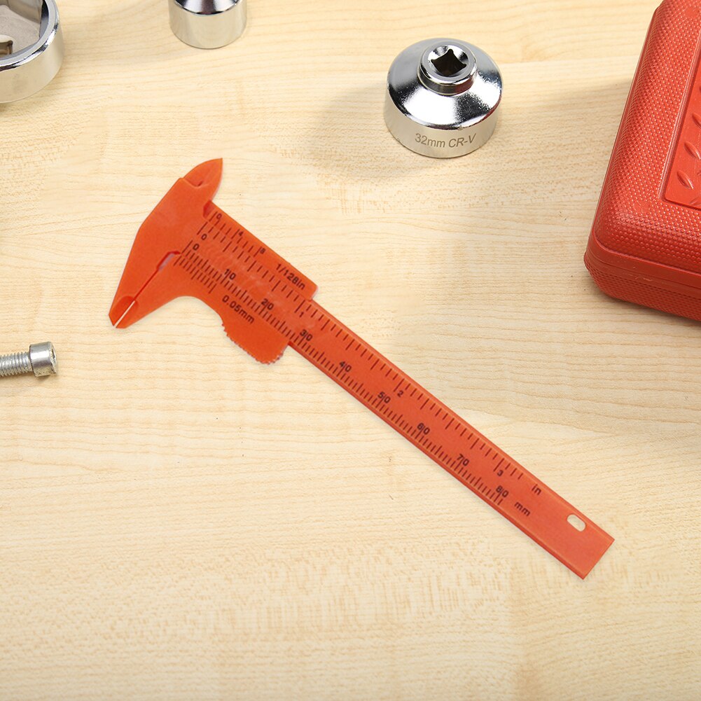 Vernier Caliper Double Scale Measuring Millimeter/Inches Sliding Micrometer Mini Ruler DIY Model for Student