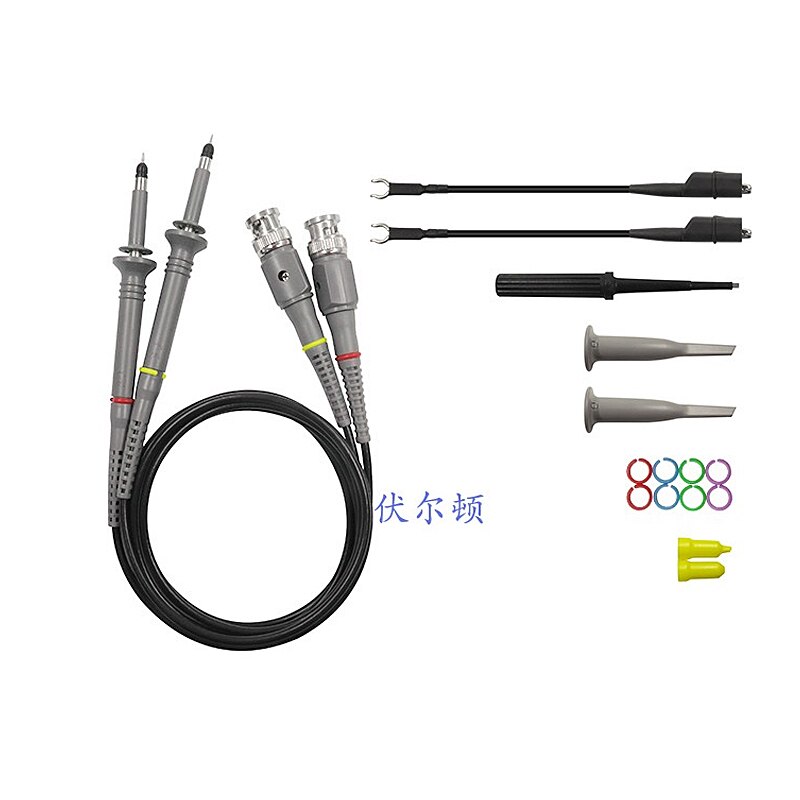 1pcs P6100 high frequency oscilloscope meter pen probe probe 100MHZ probe 100 trillion probe grounding wire