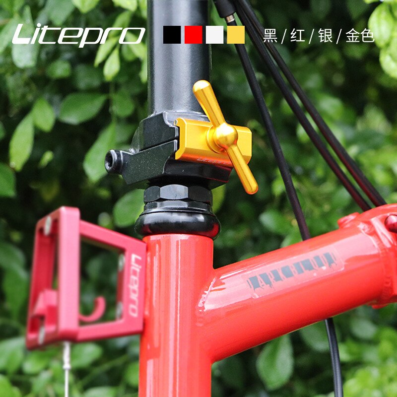 Litepro dobradiça braçadeira placa com ímã c fivela para brompton botão magnético c anodizado