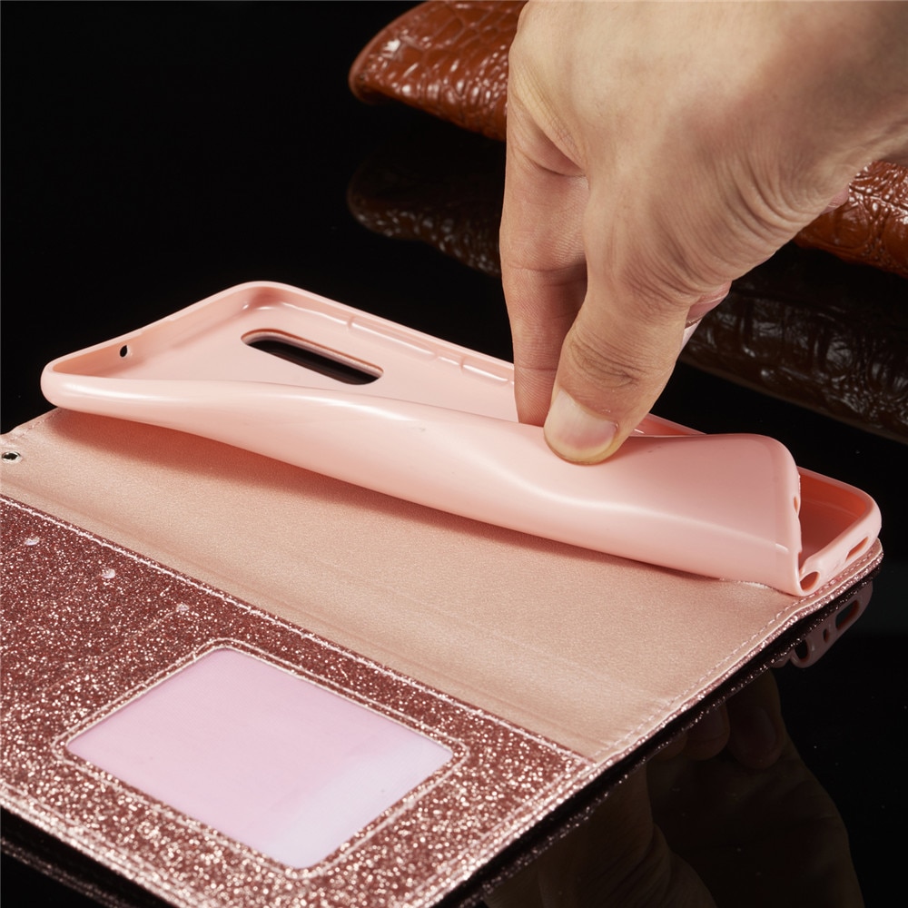 Love Jewell Case For Samsung Galaxy A50 A40 A70 A20E Glitter Bling Leather Flip Case For Samsung A 50 A30S 20E Phone Cover