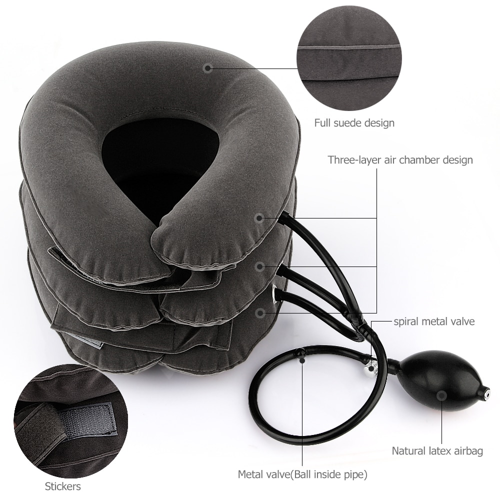 Air Inflatable Neck Traction Device Soft Neck Cervical Collar neck massage Pillow Pain Relief Neck Stretcher brace