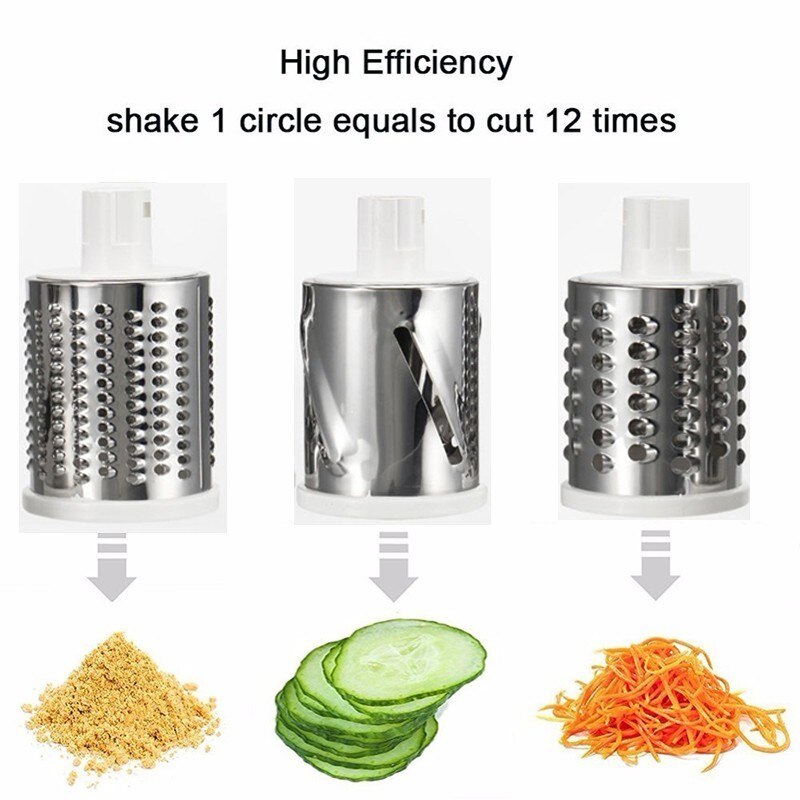 Potato Carrot Grater Slicer Vegetable Cutter Round Mandoline SlicerStainless Steel Multifunction Chopper Blades Kitchen Tool