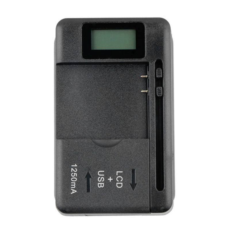 Adaptador Universal para batería de móvil, cargador con pantalla indicadora LCD, puerto USB, EE. UU./UE