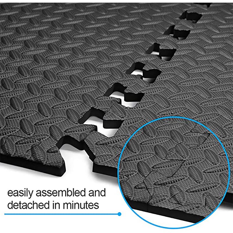 Sport Yoga Mat with EVA Foam Interlocking Tiles for MMA, Exercise, Pilates, Gymnastics and Home Gym Protective Flooring Carpet
