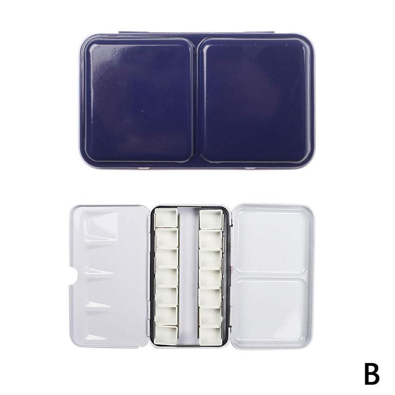 Aquarel Verf Blikken Doos Luchtdicht Palet Met 14 Schilderen Leveranties Schilderen Lege Boxs Reizen Ijzer Pannen Opslag Verf Voor Z0E2: dark blue