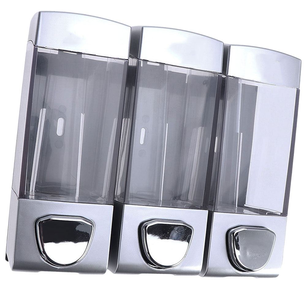 Veggmontert såpe gel dispenser hårbalsam pumpe tre uttak flaske enkel sjampo holder for hjemmebad hotell dusj