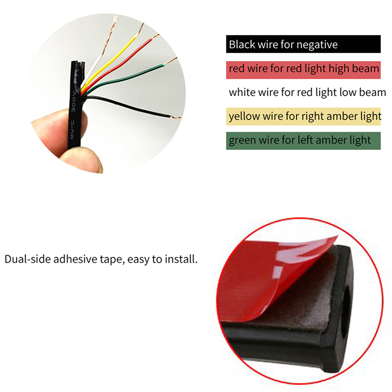 Flexibele 48 Led Motorfiets Licht Bar Strip Staart Richtingaanwijzer Staart Achter Brake Stop Brake Light Bulb Lamp 12V