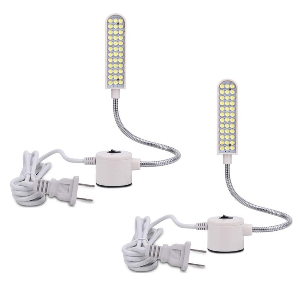 220-250V 30 LEDs Sewing Machine Light Gooseneck Lamp with Magnetic Base Home Working Light Lamp Sewing Machine Accessories
