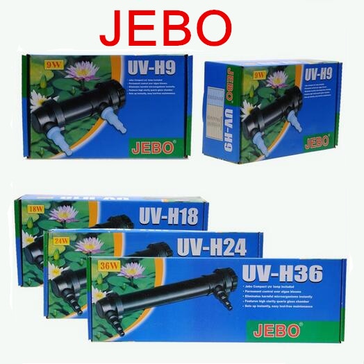 JEBO AC110-240V 5W-36W Aquarium Pond UV Sterilizer Lamp Water Cleaner Fish Tank Ultraviolet Filter Clarifier UV Light UVC 5W 36W