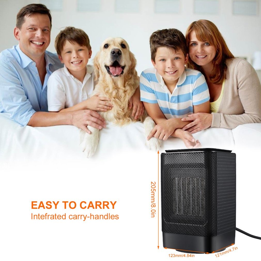 LESHP Portable Mini Electric Stove Ceramic Heater 950W Carrying Handle for Household Desk Floor Home Office Use