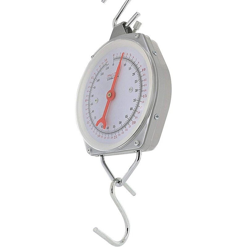 Heavy Duty Hanging Mechanical Scales Kitchen Dial Scale Multi Purpose Portable Hand Held Dial Weight Scale 110 Lb