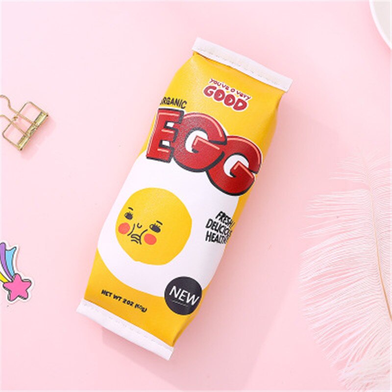 Unusual Pencil cases High Capacity Food Pen Case Cat Pencil Pouch Girls Boys School Supplies PU Waterproof Stationery Bag