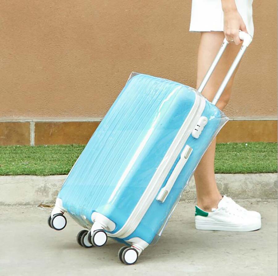 Wehyah Transparent PVC Waterproof Luggage Cover Suitcase Covers Travel Accessorie Dust Proof Cover 20-28'' Protective Case ZY136: transparent / 22inch