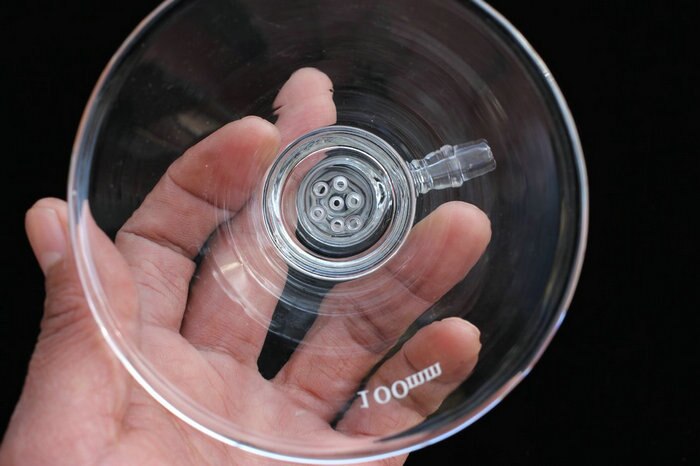 1 Uds embudo de succión triangular de filtro cónico de vidrio transparente de 100mm embudo de succión para uso en laboratorio suministro para experimento