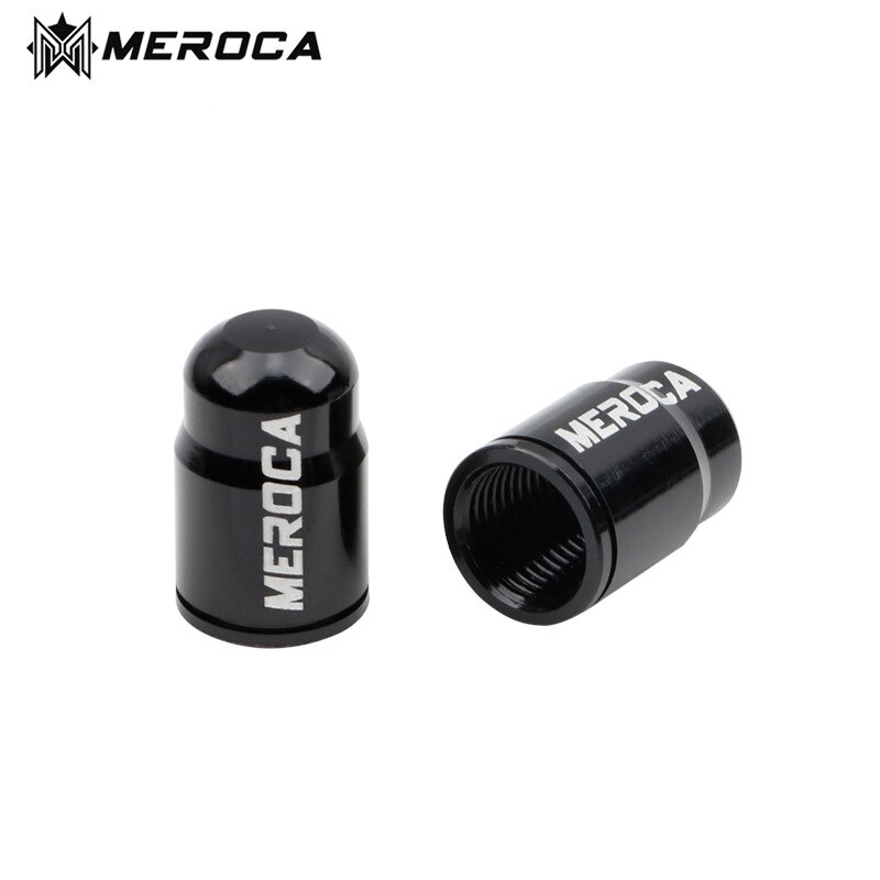 2 stuks meroca mountainbike band schrader/presta ventielen stofkap racefiets ventieldop stofdicht fietsaccessoires: Schrader dop zwart