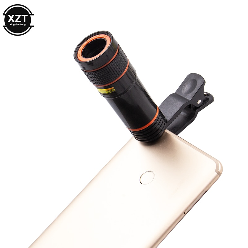 2019 telefono cellulare obiettivo fotocamera 12X Zoom teleobiettivo HD telescopio esterno con Clip universale per iPhone Smartphone Sumsung