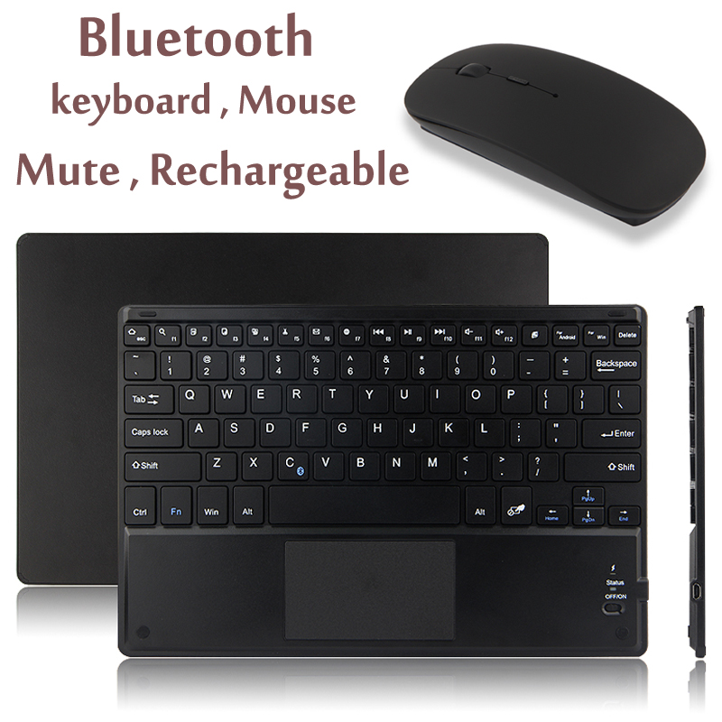 Slanke Draagbare Mini Draadloze Met Touchpad Bluetooth Toetsenbord Voor Ipad Tablet Laptop Voor Samsung Galaxy / Huawei Mediapad