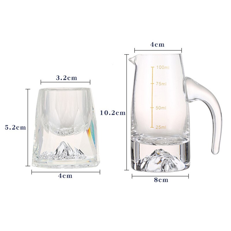 Diamond Face Jinshan Liquor Cup Crystal Glass Dispenser Household Small Sip Cup Liquor Cup Liquor Cup Bar