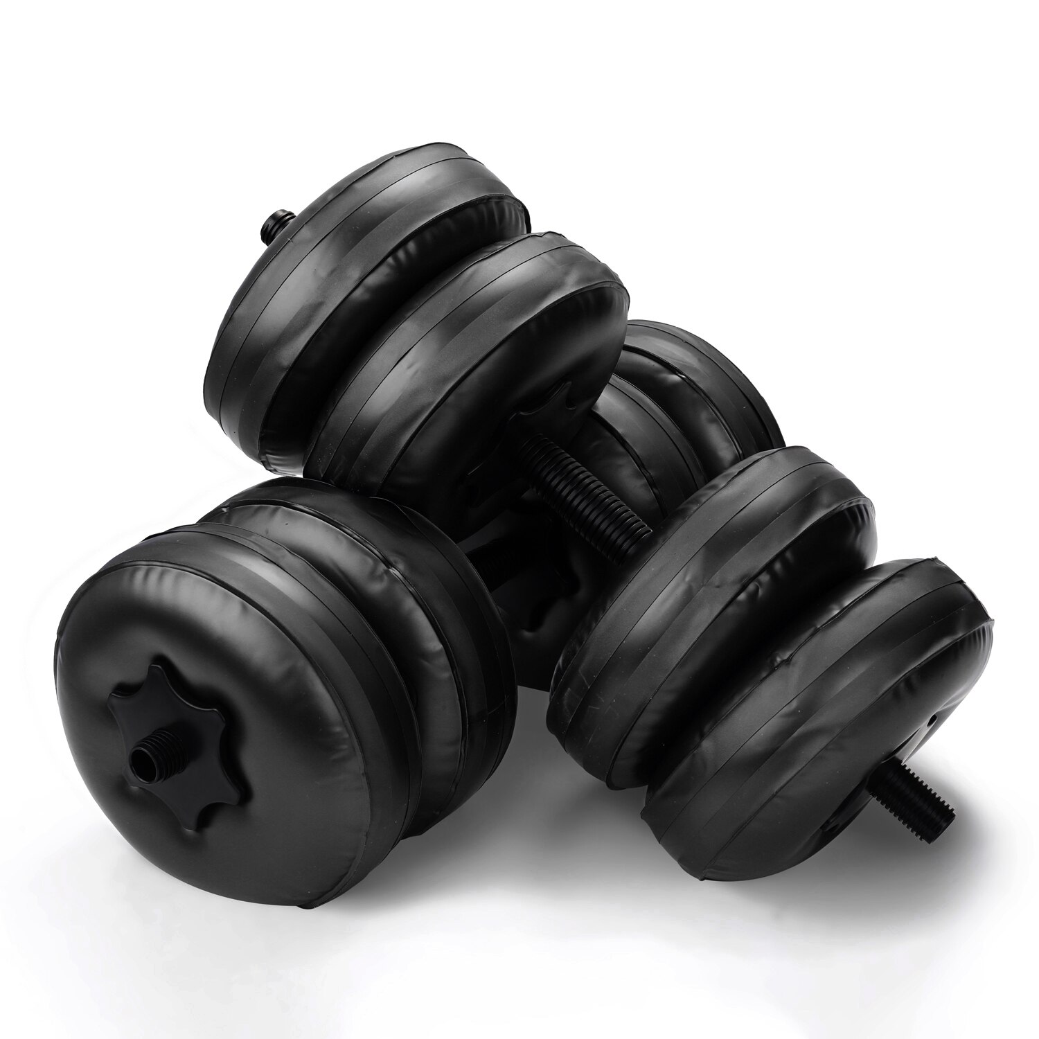 Mancuerna Flexible de 8-25kg para Fitness, relleno de agua, pesas de peso pesado, equipo casero de ejercicio, entrenamiento de Culturismo: 20-25kg Black