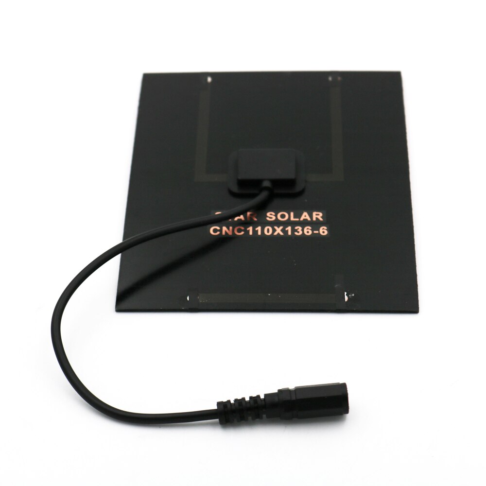 2 3 4.5 6 10 W 6V Solar Panel Portable Transparent Laminated Mono Cell Module 3.7V 18650 Battery Connector DC 5.5*2.1 plug