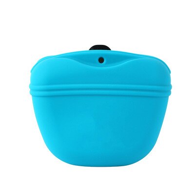 Cangurera de silicona multiusos para perros y gatos, bolsa de almacenamiento de alimentación, suministros de entrenamiento, entrenador, 1 Uds.: Azul
