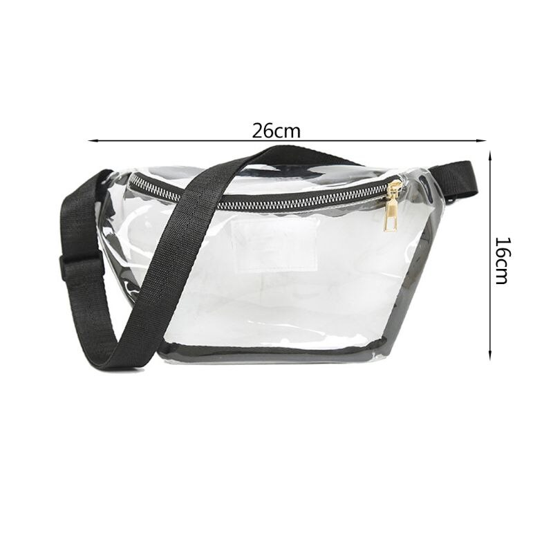 Vrouwen Transparante Heuptas Pvc Fanny Hip Pack Meisjes Lady Casual Telefoon Pouch Schouder Borst Portemonnee Riem bum Bag