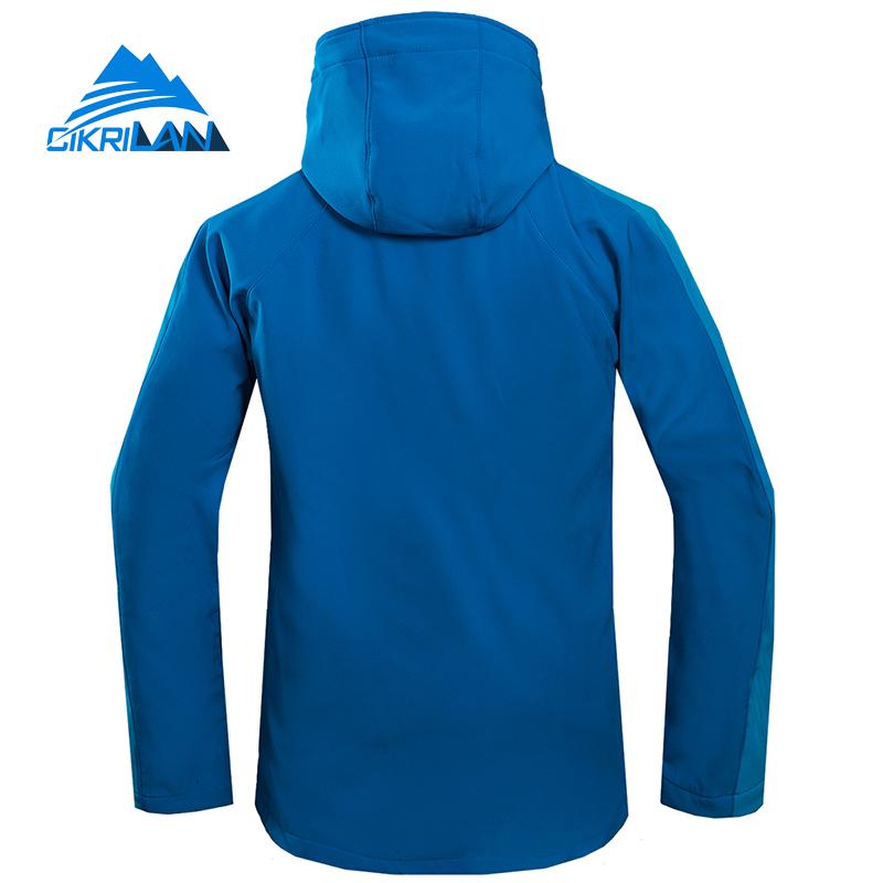 Cikrilan-chaqueta con capucha para hombre, abrigo para senderismo, acampada, exterior, Softshell, rompevientos, escalada, esquí, Otoño e Invierno