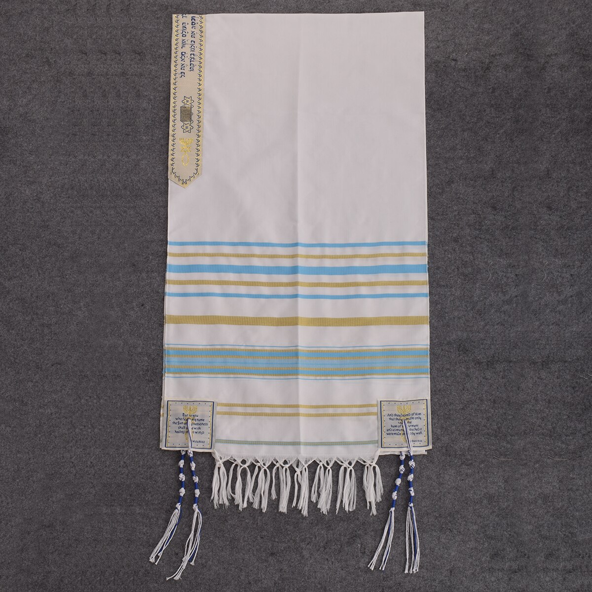 Judisk tallit talit bönesjal &amp; talis bag wraps halsduk: Himmelsblå