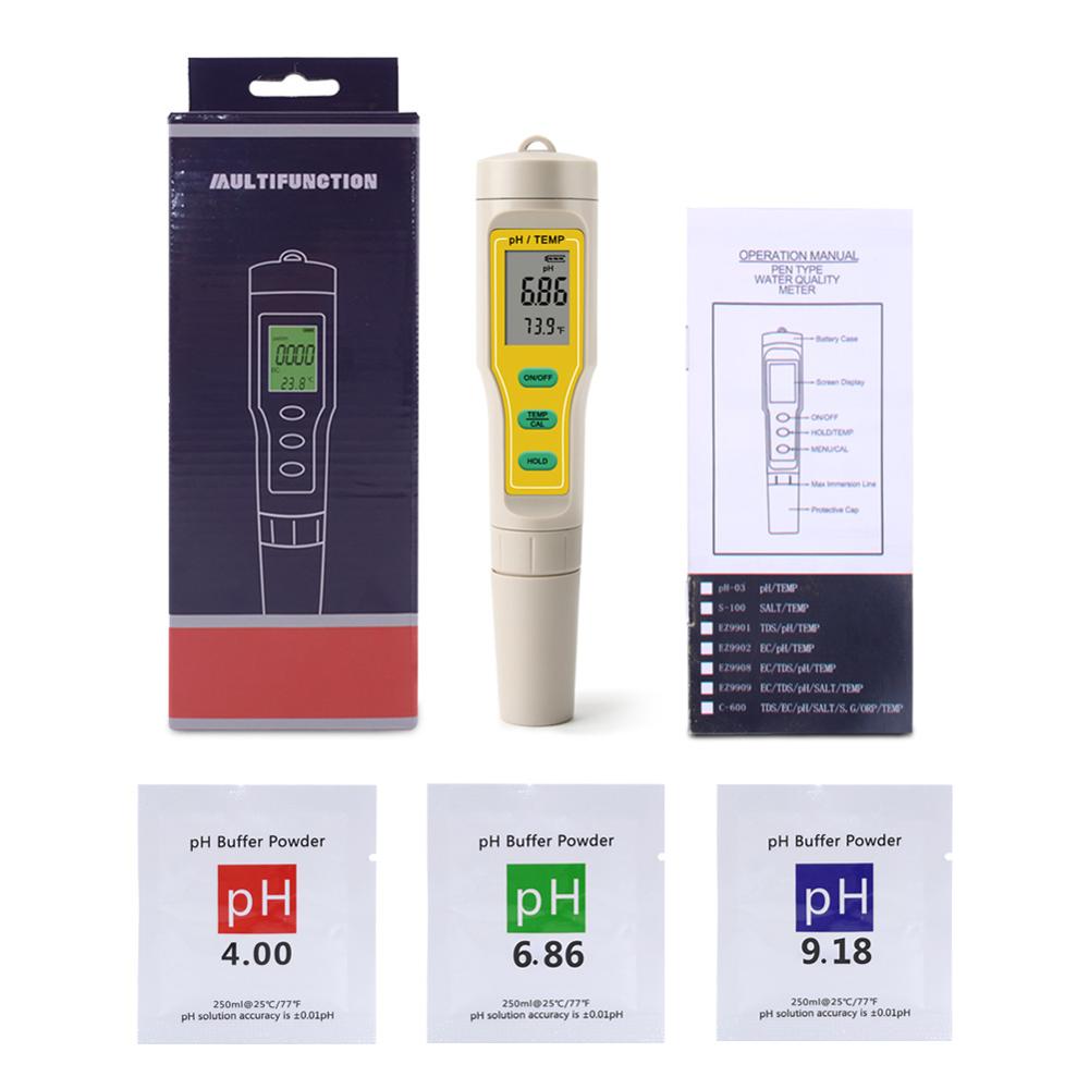 Ph meter digitale Portable LCD Digitale PH Meter Pen van Tester nauwkeurigheid 0.01 Aquarium Pool Water Wijn Urine automatische kalibratie