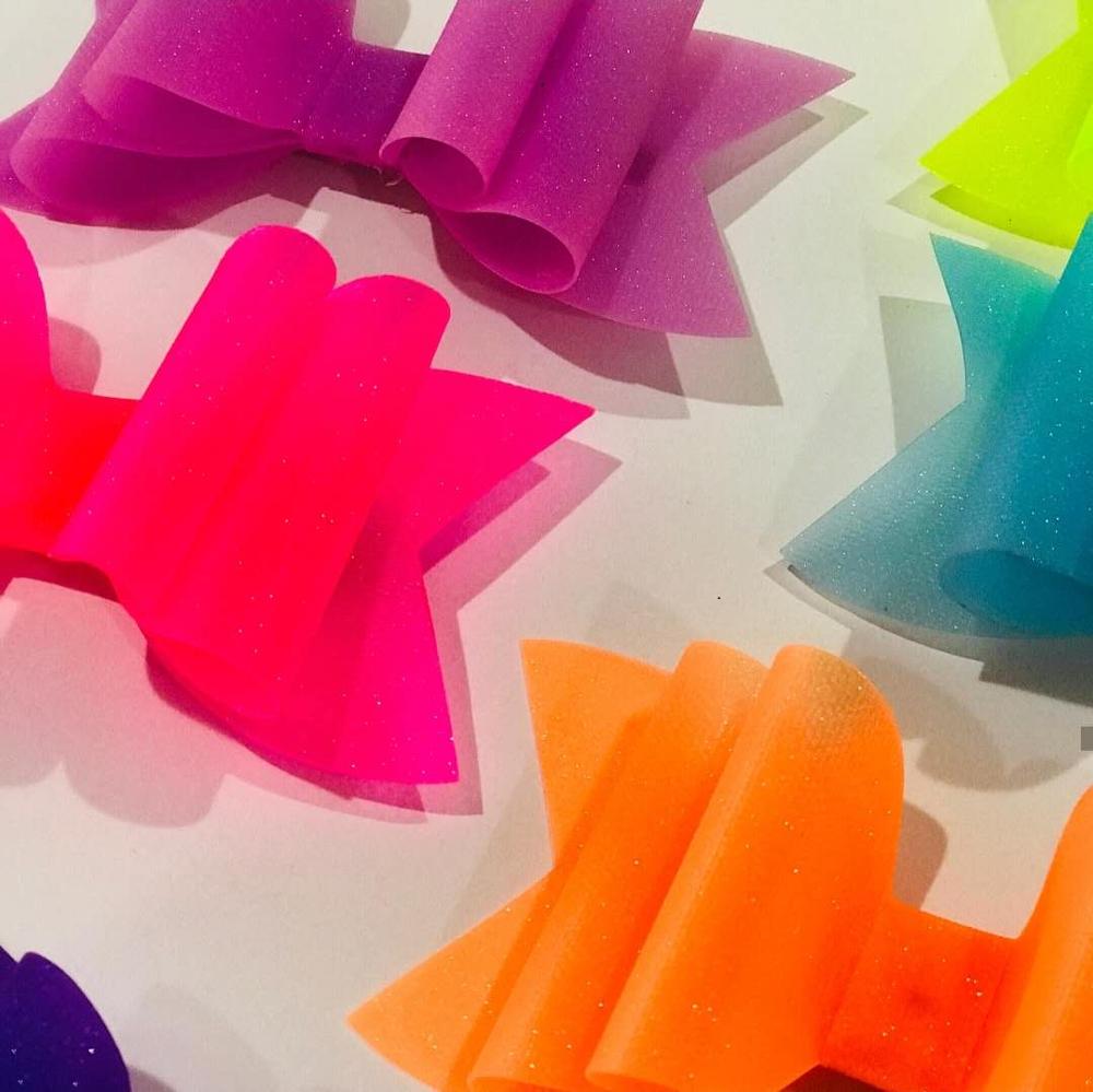 3,5 zoll Wasserdicht Prinzessin Griffe Gelee BöGen Haar BöGen Haarnadeln tanzen Party Bogen Haar Clip matt Strukturierte funkeln BöGen