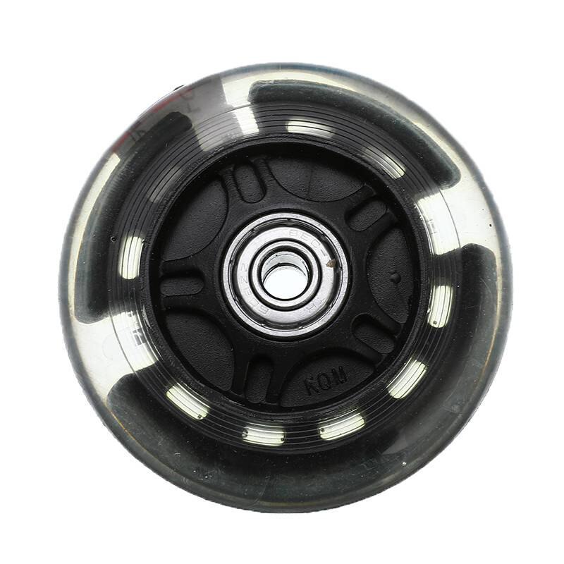 80mm Scooter Wheel LED Wheel Flash Light Up Wheel with 2 ABED-7 Bearings for Mini Micro Scooter 5 Colors: Black