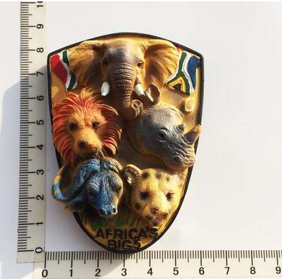 Køleskabsmagnet, håndmalet afrika turist souvenirs strandvogn dekorativ kunst og håndværk: Rød