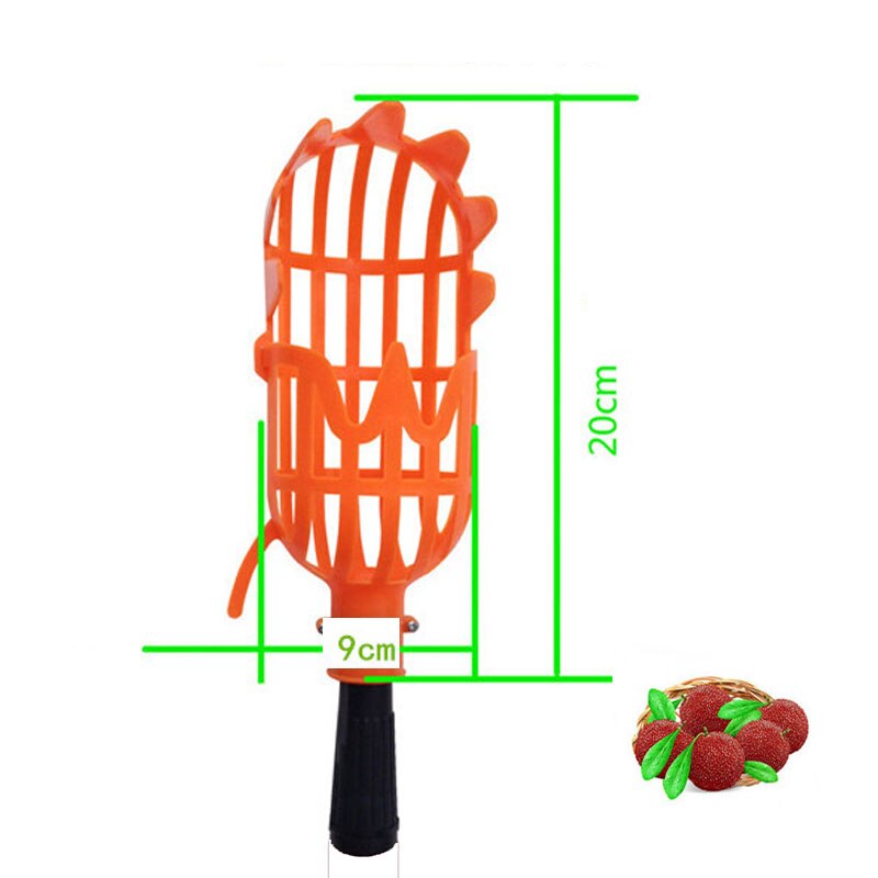Herramienta para recoger frutas de plástico naranja, 20x9cm, práctico y duradero, recolector de frutas