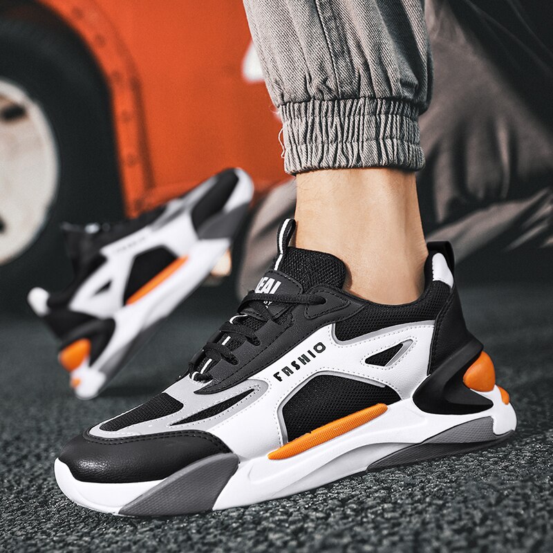 Lette løbesko åndbare mænd sneakers forår udendørs sko mænd behagelige dæmpende mesh fritidssko til par
