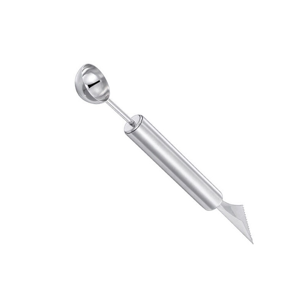1PC Melon Watermelon Slicer + 1PC Corer Scoop Set Stainless Steel Tool Server Cutter Sturdy Anty-slip Silicone Covered Handle