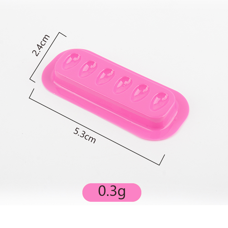 100 pièces porte-colle à cils Palette Extension de cils support adhésif tampons bande en forme de joint en plastique Palette cils artiste accessoires