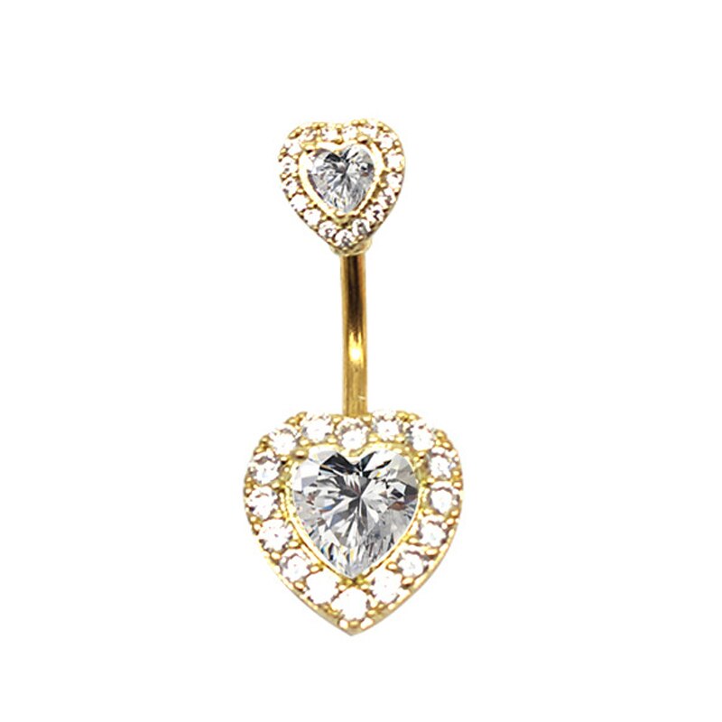 Piercing de acero de titanio con escudo para pezón para mujer, 14G de circonita, mancuerna de corazón, Piercing de vientre, anillos para pezón, joyería corporal, Sexy: 5