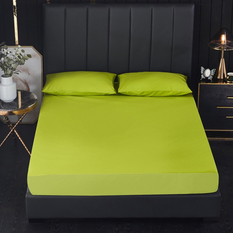 1Pc Waterdichte Matrashoes Voorzien Laken Pad Protector Effen Kleur Sprei Koningin/Koning Twin Matras Cover Protector: 4 / M
