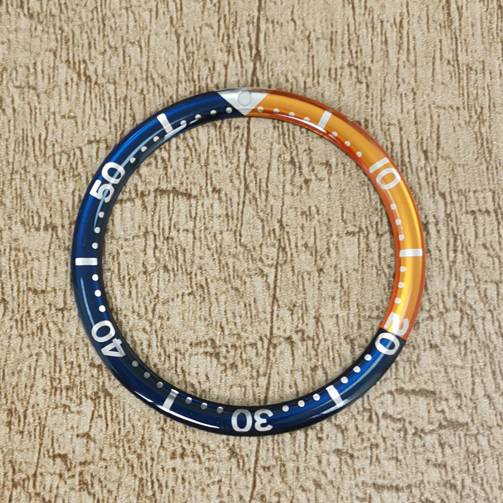 Bisel de reloj curvo de borde redondo de 39mm, anillo de aluminio a juego, accesorios de reloj modificados, insertos de relojes, piezas de reloj: Rosa