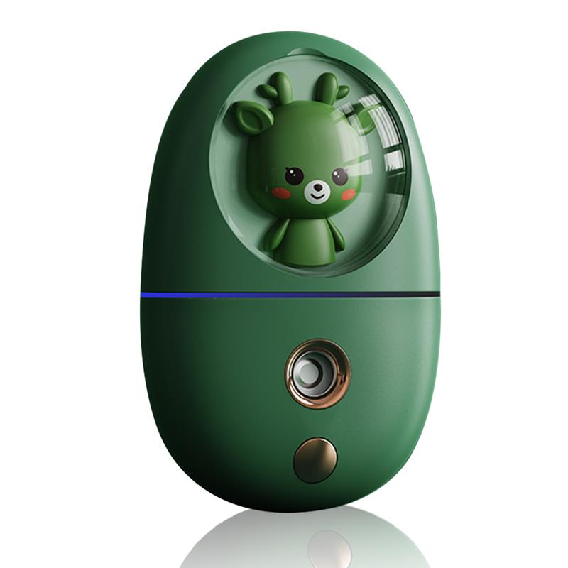 Mini Humidifier Diffuser Nano Spray Water Replenisher Water Diffuser Face Wireless Humidifier Rechargeable Mist Maker Fogger: green