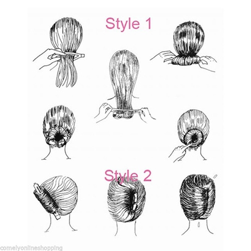 2pz donne fai da te capelli messa in piega Updo ciambella panino clip strumento formale francese intrecciare creatore titolare bastoncini per capelli accessori