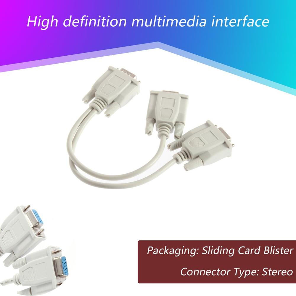 1 PC to 2 Monitor Dual Video Way VGA SVGA Graphic LCD TFT Y Splitter Cable Lead