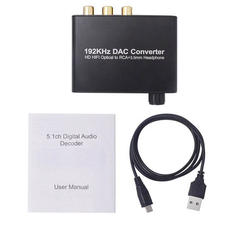 Digital to Analog Audio Converter Dolby Ac-3/Dts Coaxial Channel Support Lpcm/Pcm/Raw Input 2.0 Audio Output for Home