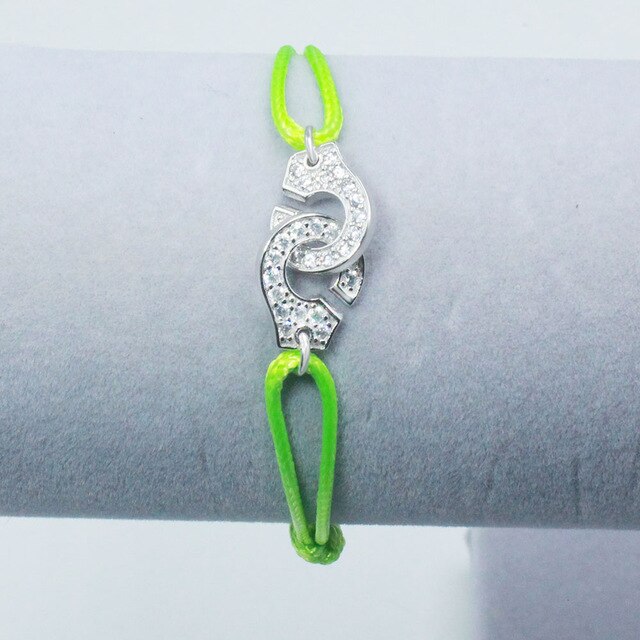 L'argent-pulsera con colgante plata de primera ley y circón para hombre y mujer, brazalete, plata esterlina 925, Circonia cúbica, zirconia, circonita, zirconita, plata esterlina 925: Light Green