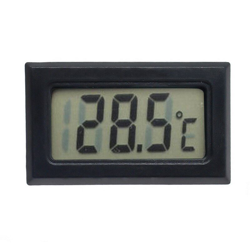 1pc Mini Humidity Sensor LCD Backlight Temperature Instruments Thermostat Outdoor Weather Station Digital Thermometer: White without Black
